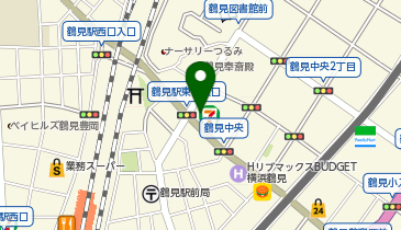 宅配ロッカーPUDO セブン-イレブン 鶴見中央店の地図画像