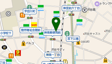 宅配ロッカーPUDO セブン-イレブン 渋谷神南1丁目店の地図画像