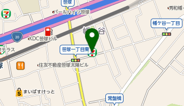 宅配ロッカーPUDO セブン-イレブン 渋谷笹塚東店の地図画像