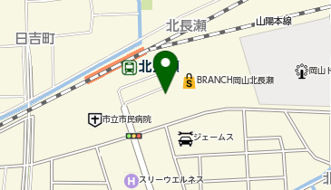 宅配ロッカーPUDO BRANCH岡山北長瀬の地図画像