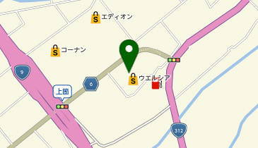 宅配ロッカーPUDO ウエルシア 養父上箇店の地図画像