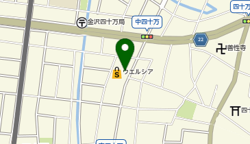 宅配ロッカーPUDO ウエルシア 金沢四十万店の地図画像