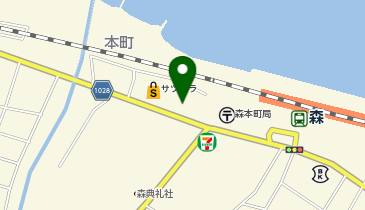 宅配ロッカーPUDO サツドラ 森店の地図画像