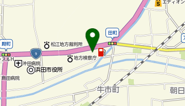 宅配ロッカーPUDO ウエルシア 浜田田町店の地図画像