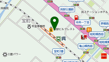 宅配ロッカーPUDO 呉駅ビルクレストの地図画像