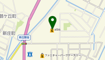 宅配ロッカーPUDO アルビス 新庄店の地図画像