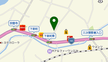 宅配ロッカーPUDO 三次プラザパーキング(フレスポ三次プラザ)の地図画像
