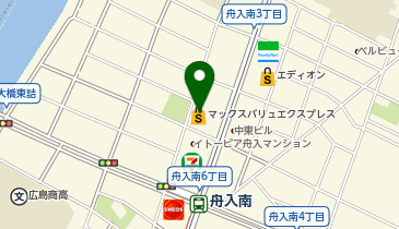 宅配ロッカーPUDO マックスバリュ エクスプレス舟入南店の地図画像