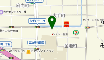 宅配ロッカーPUDO ヤマト運輸 大分金池町センターの地図画像