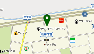 宅配ロッカーPUDO ヤマト運輸 萩原センターの地図画像