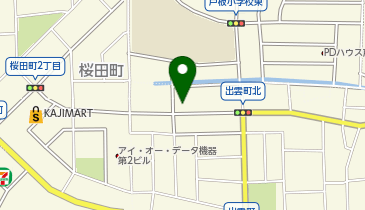 宅配ロッカーPUDO ウエルシア 金沢出雲町店の地図画像