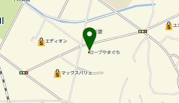 宅配ロッカーPUDO コープ ここと宇部店の地図画像