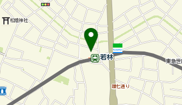 宅配ロッカーPUDO セブン-イレブン 世田谷若林4丁目店の地図画像