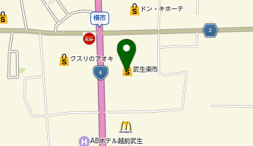 宅配ロッカーPUDO 武生楽市の地図画像