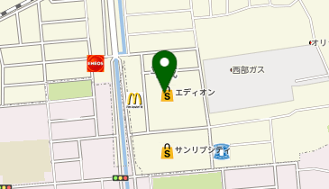 宅配ロッカーPUDO エディオン サンリブシティくまなん店の地図画像