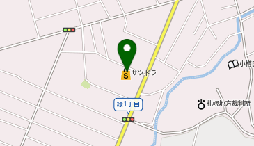 宅配ロッカーPUDO サツドラ 小樽緑店の地図画像
