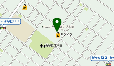 宅配ロッカーPUDO サツドラ 新琴似6番通店の地図画像