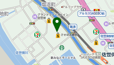宅配ロッカーPUDO させぼ五番街の地図画像