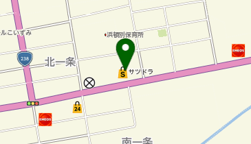 宅配ロッカーPUDO サツドラ 浜頓別店の地図画像