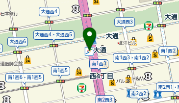 宅配ロッカーPUDO 札幌市交通局 大通駅の地図画像