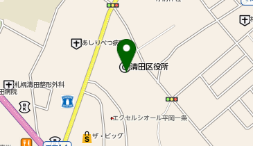 宅配ロッカーPUDO 札幌市清田区役所の地図画像