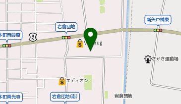 宅配ロッカーPUDO UR岩倉団地 集会所の地図画像