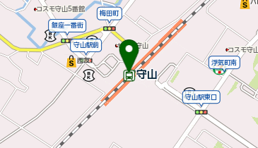 宅配ロッカーPUDO JR西日本 守山駅の地図画像