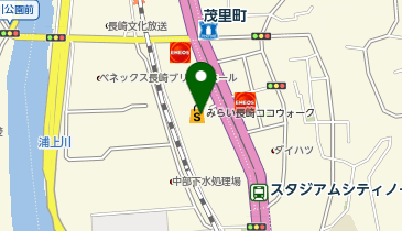宅配ロッカーPUDO みらい長崎ココウォークの地図画像