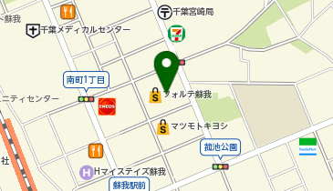 宅配ロッカーPUDO ベルク フォルテ蘇我店の地図画像