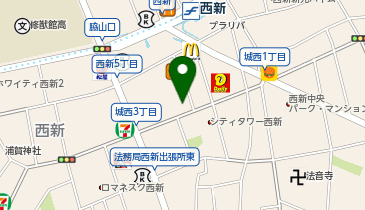 宅配ロッカーPUDO マックスバリュ エクスプレス西新店の地図画像