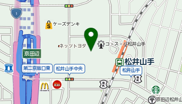 宅配ロッカーPUDO 京阪ザ・ストア フレスト松井山手店 北棟の地図画像