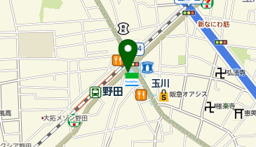 宅配ロッカーPUDO Osaka Metro千日前線 玉川駅 4号出口通路の地図画像