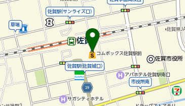 宅配ロッカーPUDO コムボックス佐賀駅前の地図画像