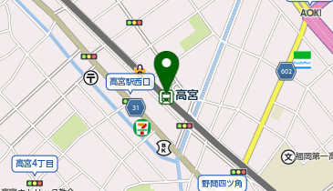 宅配ロッカーPUDO 西日本鉄道 高宮駅の地図画像