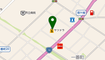 宅配ロッカーPUDO サツドラ 江別一番町店の地図画像