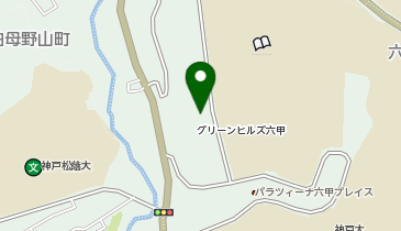 宅配ロッカーPUDO URグリーンヒルズ六甲団地 管理サービス事務所付近の地図画像