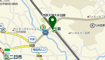 宅配ロッカーPUDO 西日本鉄道 紫駅の地図画像