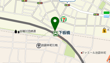 宅配ロッカーPUDO 東武鉄道 東上線 下板橋駅の地図画像
