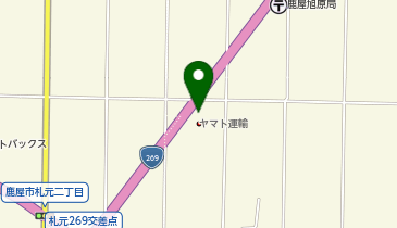 宅配ロッカーPUDO ヤマト運輸 鹿屋東営業所の地図画像