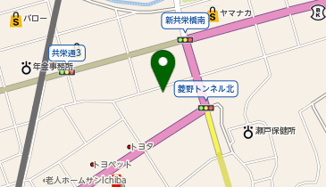 宅配ロッカーPUDO ヤマト運輸 瀬戸共栄通営業所の地図画像