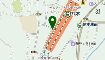 宅配ロッカーPUDO 肥後よかモン市場(熊本駅中央自転車駐車場前)の地図画像