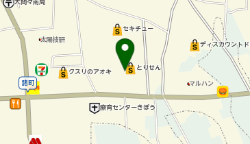 宅配ロッカーPUDO とりせん 大間々店の地図画像