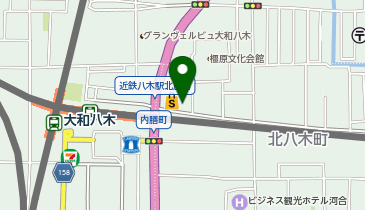 宅配ロッカーPUDO 近鉄百貨店 橿原店 1階北出入口横の地図画像