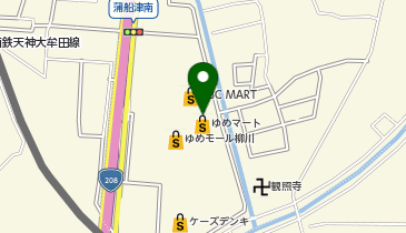 宅配ロッカーPUDO イズミ ゆめモール柳川の地図画像