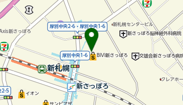 宅配ロッカーPUDO BiVi 新さっぽろの地図画像