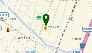 宅配ロッカーPUDO ウエルシア 四日市朝日町店の地図画像