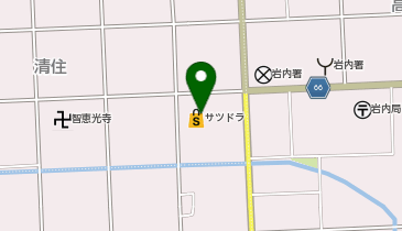 宅配ロッカーPUDO サツドラ 岩内清住店の地図画像