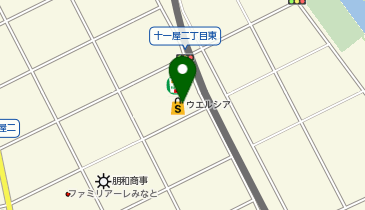 宅配ロッカーPUDO ウエルシア 名古屋十一屋店の地図画像
