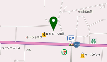 宅配ロッカーPUDO イズミ ゆめモール筑後の地図画像