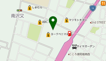 宅配ロッカーPUDO ヨークベニマル 福島西店の地図画像